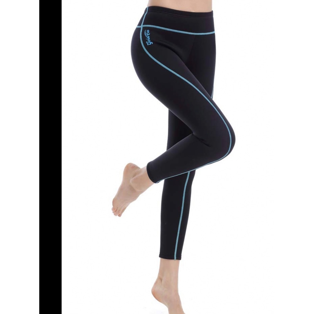 GoldFin Wetsuit Pants Womens L Black Excellent 2mm Neoprene Thermal Leggings
